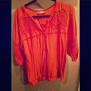 SOLITAIRE Coral Tunic Top